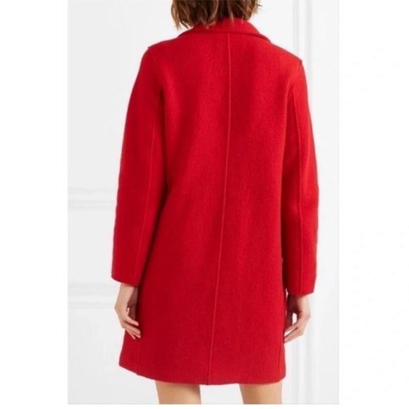 J. Crew Daphne Boiled Wool Coat Red - Picture 3 of 8